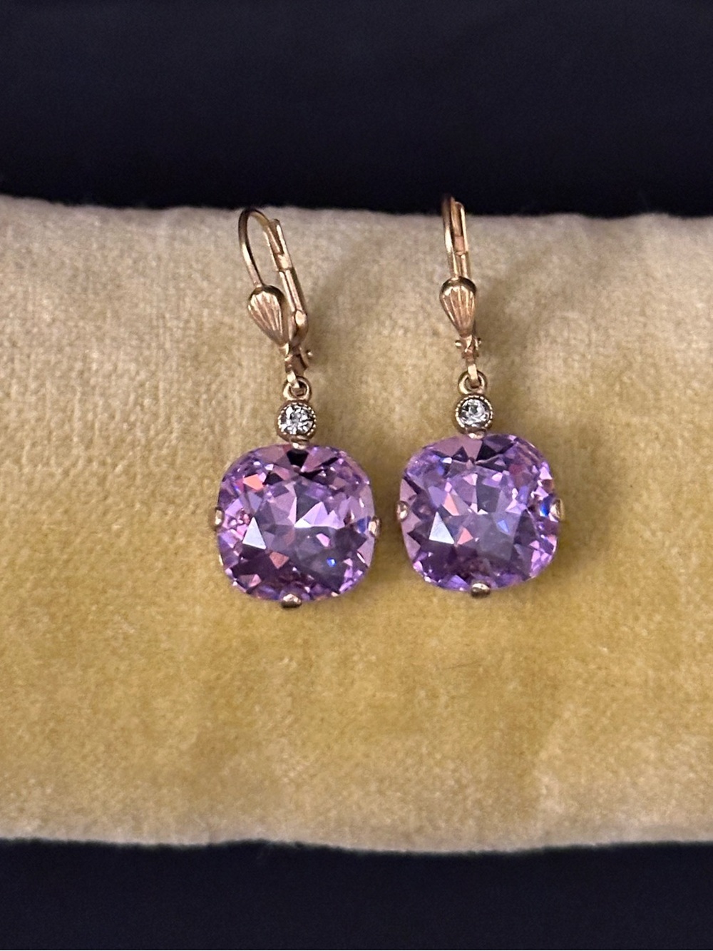 Sorrelli Cushion Cut Gem Dangle Earrings